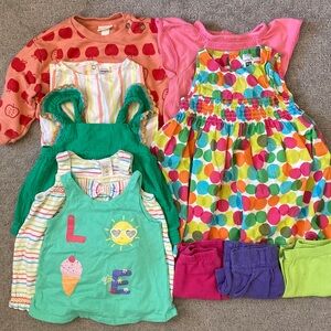 10-pc Bundle assorted toddler girl clothes, 18M.